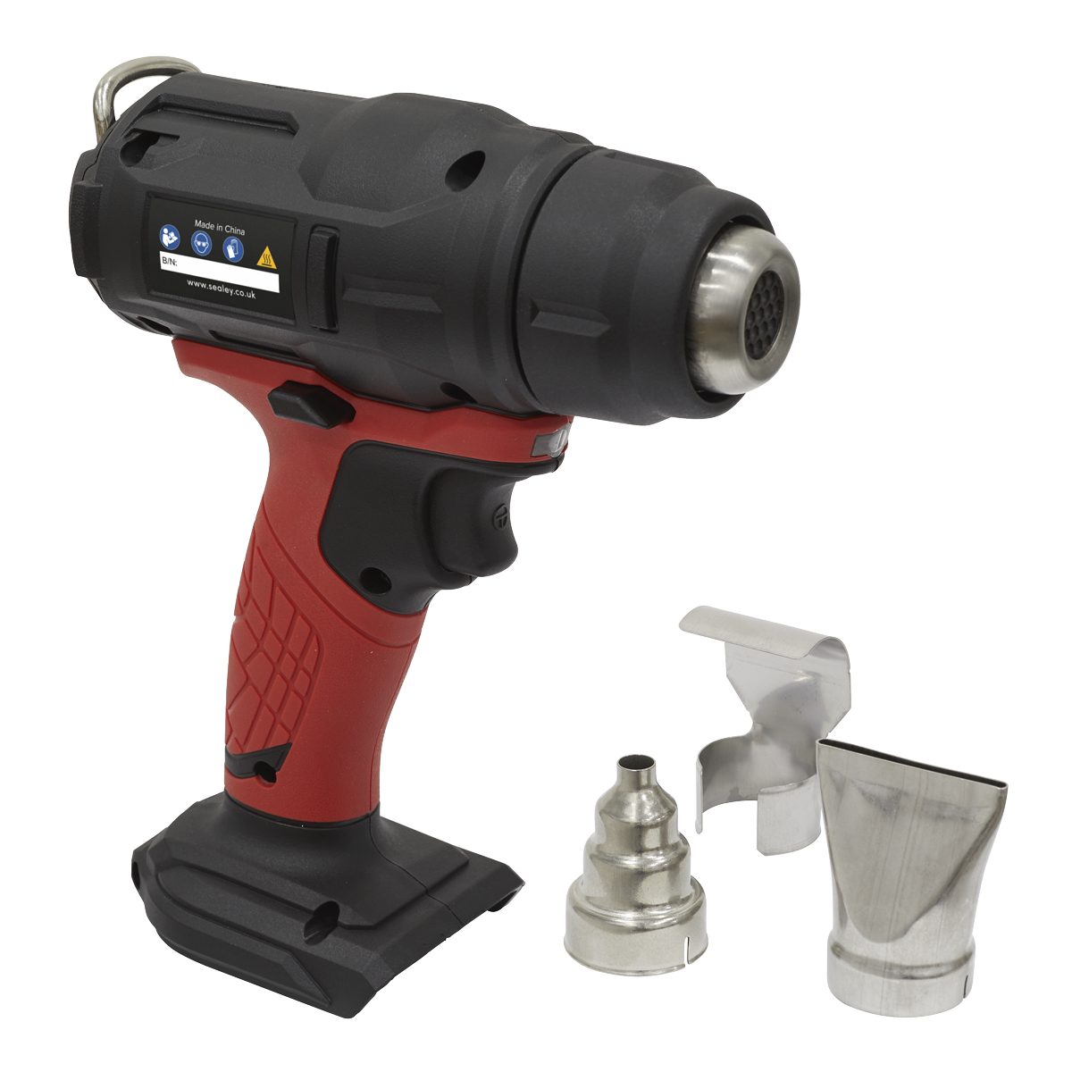 Sealey cordless heat gun with nozzles