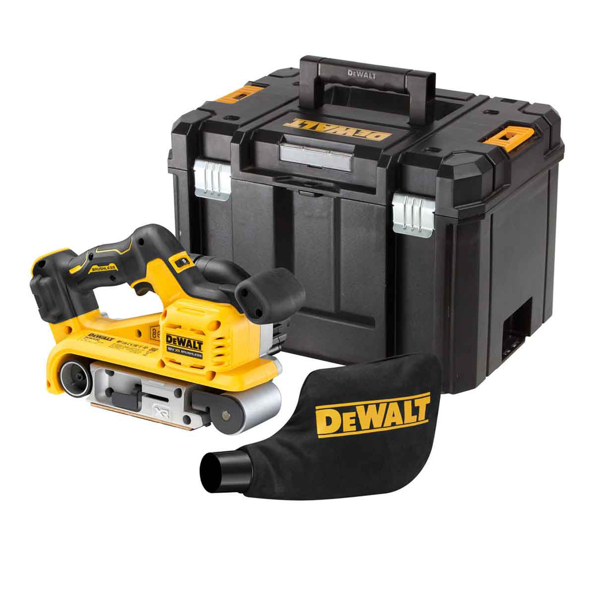 DeWalt 18v XR Brushless Cordless 75mm Belt Sander in TSTAK Case (Body Only) DCW220NT-XJ