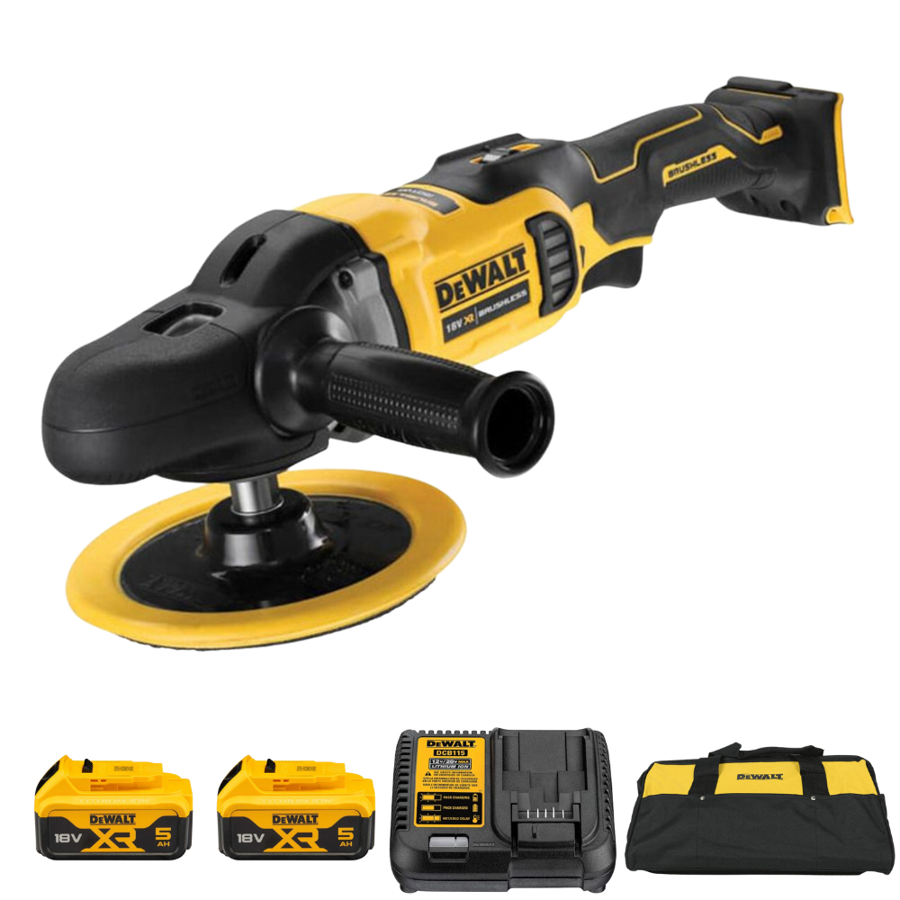 DeWalt 18v XR Brushless Cordless Rotary Polisher Kit DCM849P2