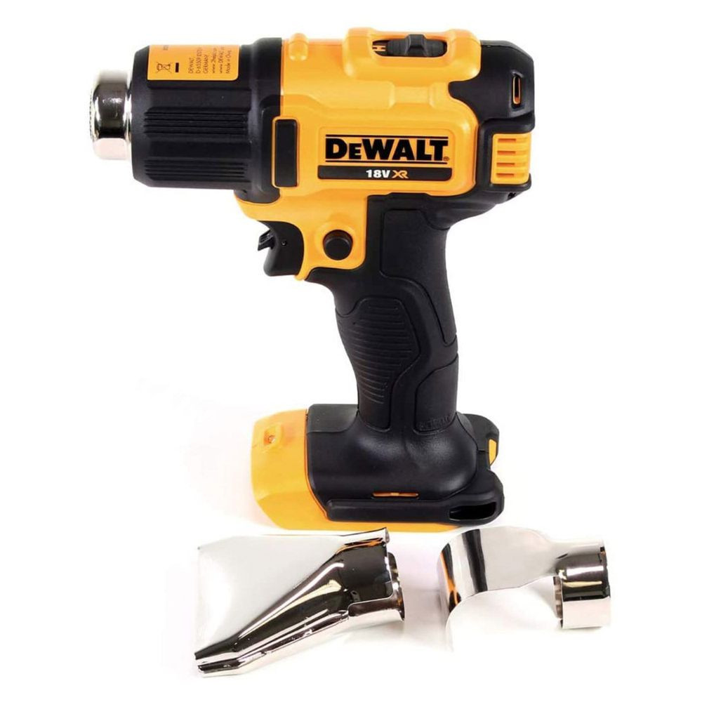 lightweight DeWalt cordless heat gun with nozzles