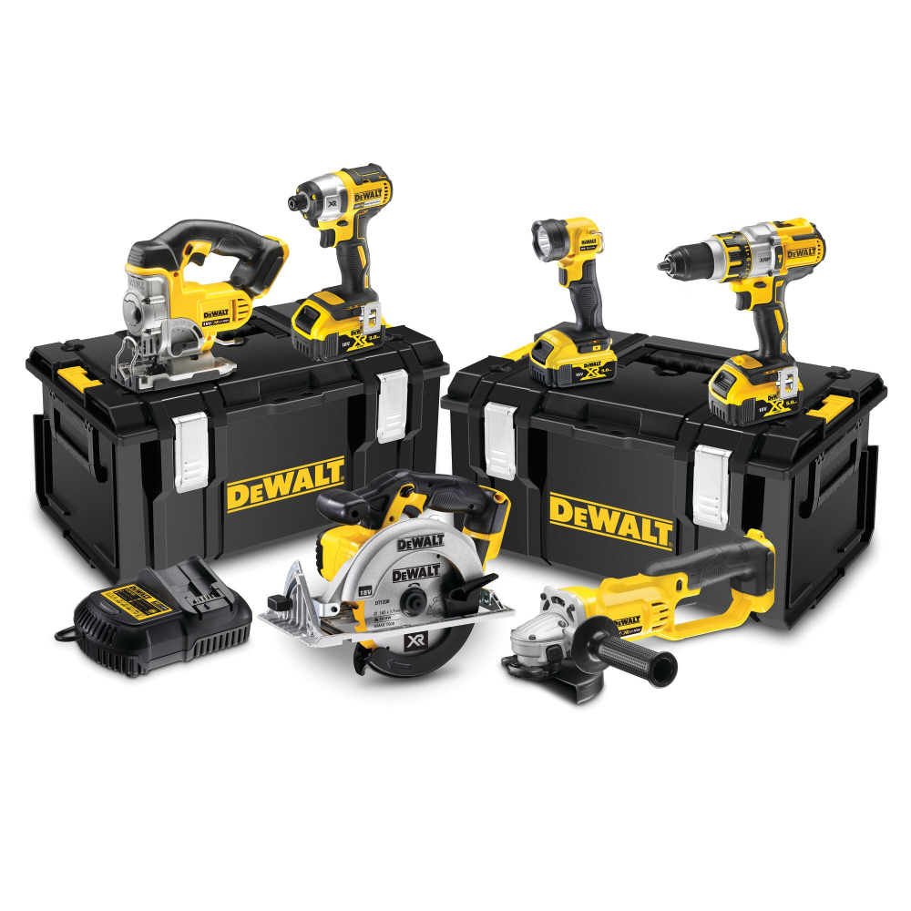 DeWalt 18v XR 6-Piece Power Tool Kit DCK694P3-GB