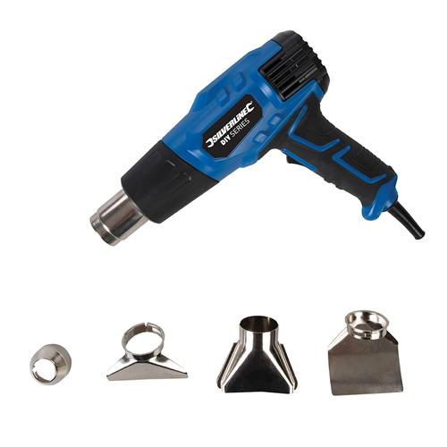 Silverline 550°C heat gun with nozzles included 127655