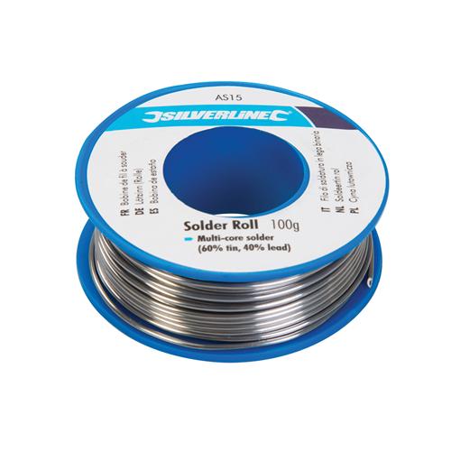 Silverline Multi-core Solder Roll, 100G AS15