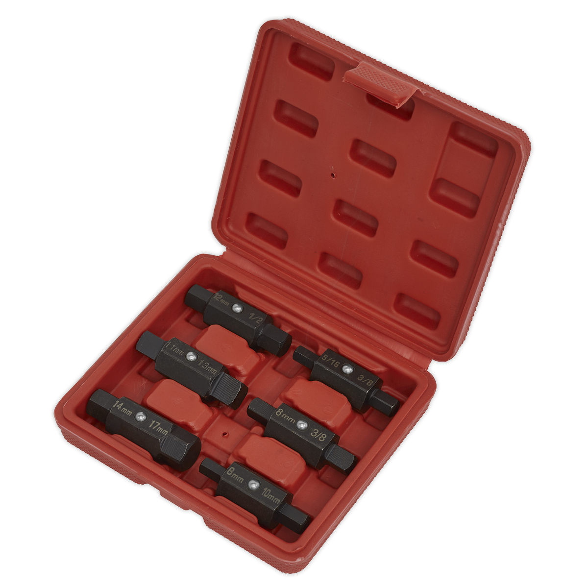 Sealey 6pc Double End Oil Drain Plug Key Set AK658