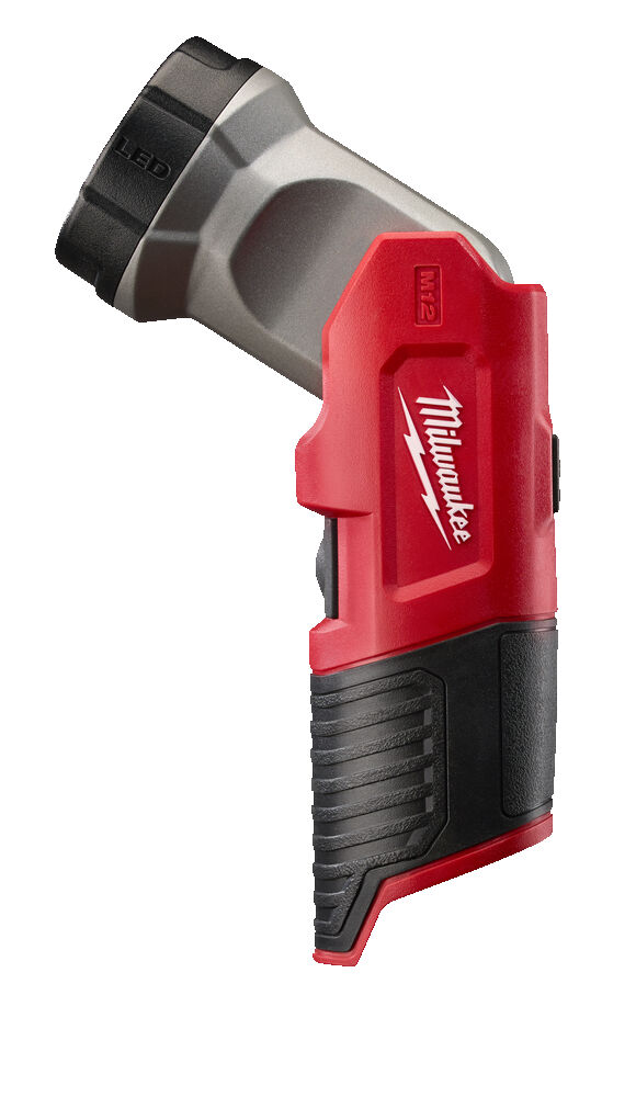 Milwaukee torch with  90° rotating head allows the user to easily direct the light beam at the desired work area