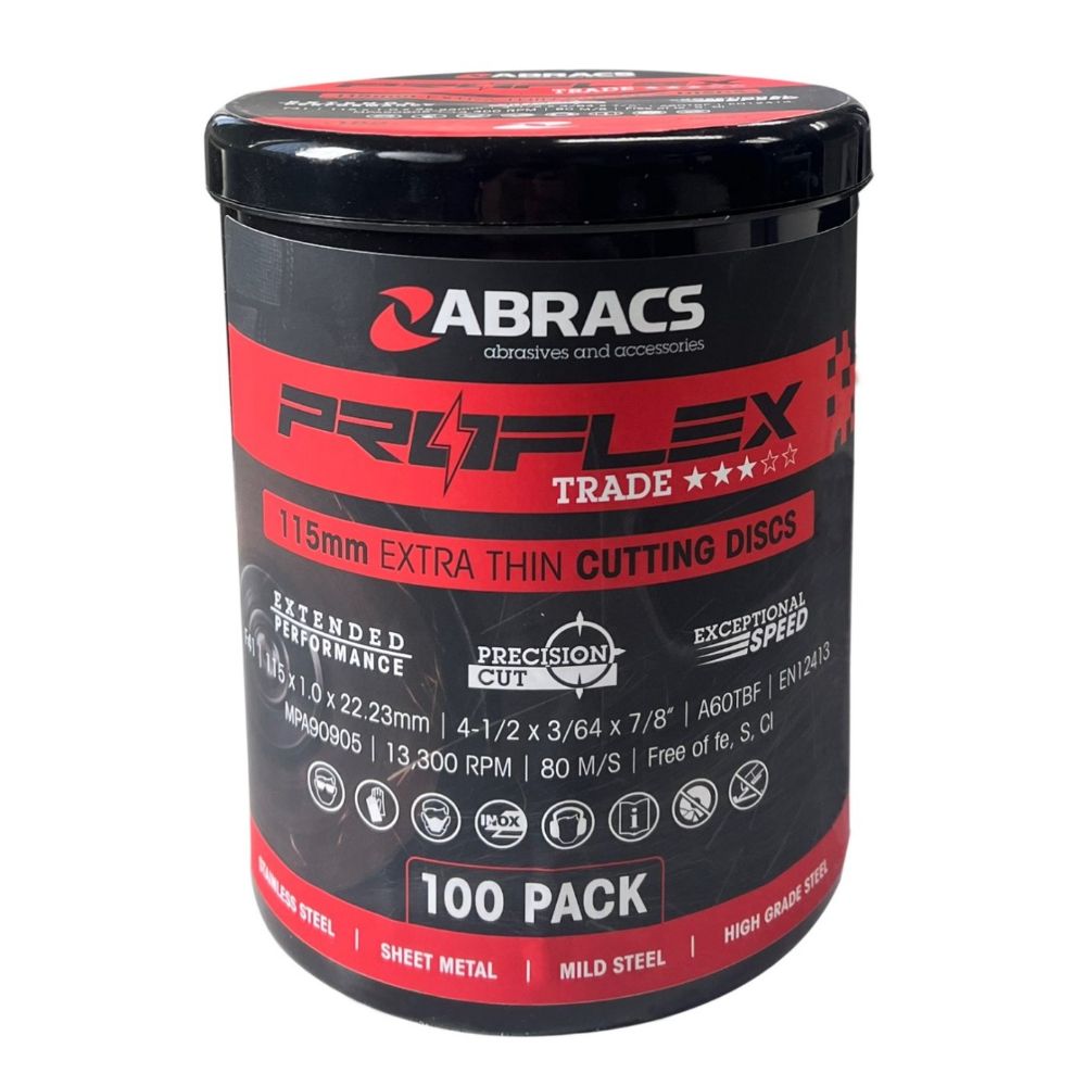 Abracs Proflex Extra Thin Cutting Disc 115mm x 1.0mm INOX PFET11510FI100