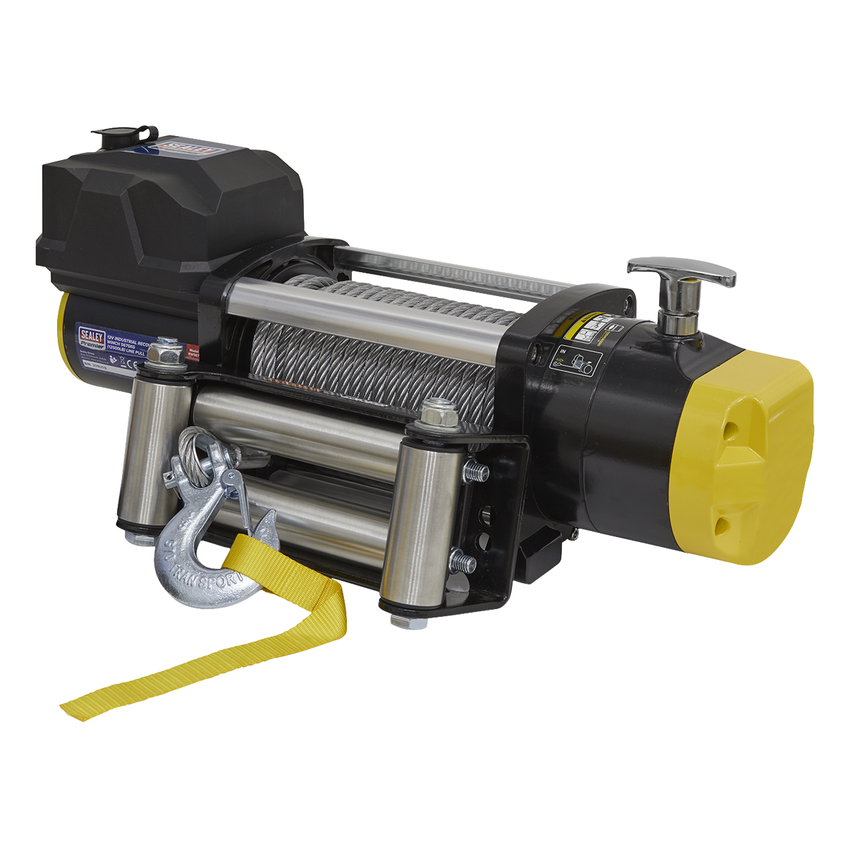 4.7kW 12V DC Series wound motor winch gives first class pulling power