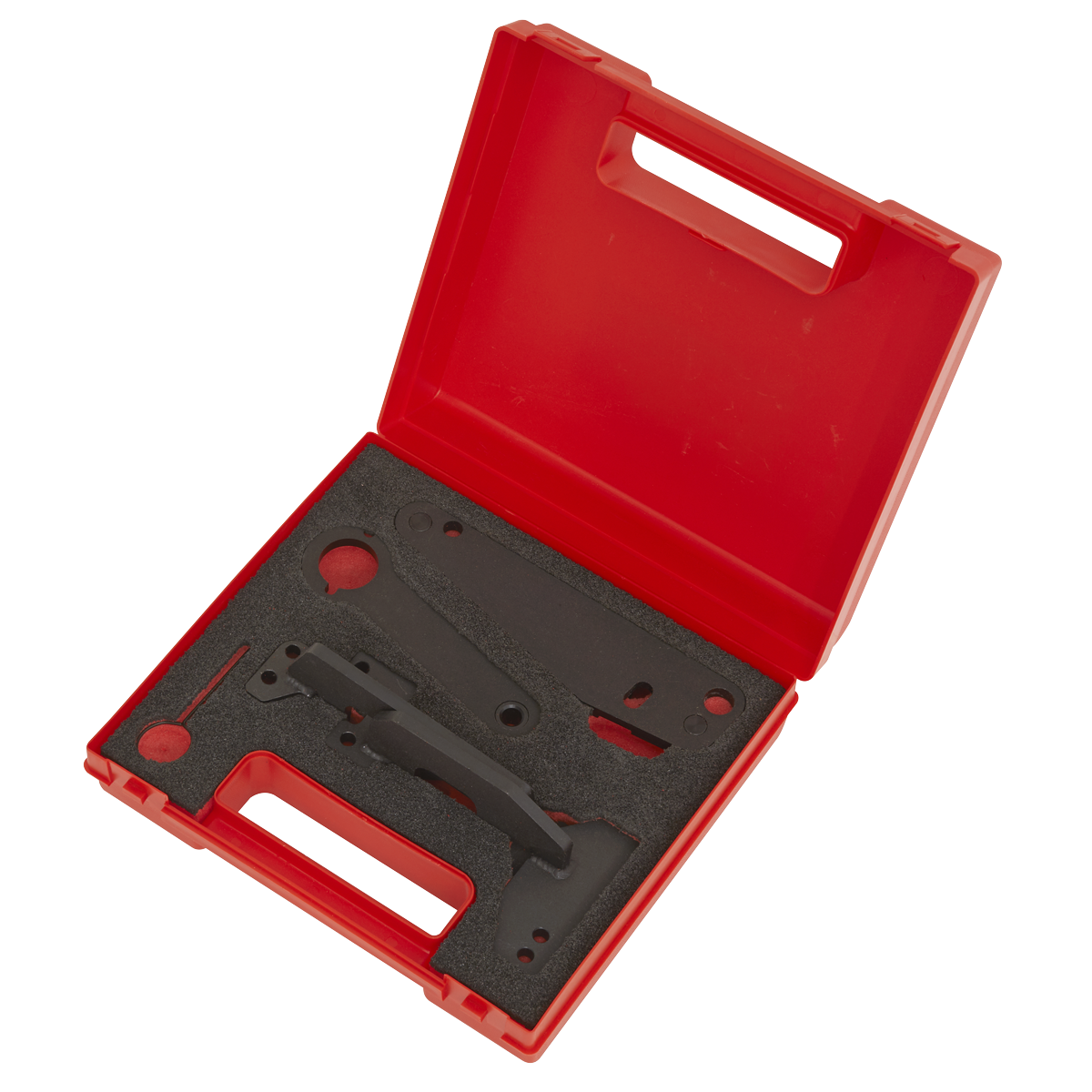 Contents include Camshaft Alignment Tools, Crankshaft Alignment Tool and a Flywheel Locking Tool.