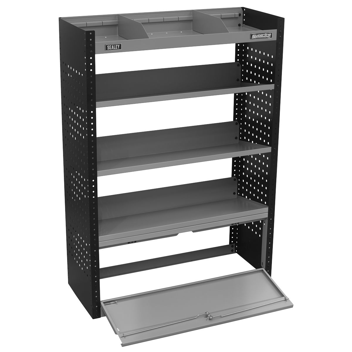 Modular superline pro Flat Shelf Van Storage System