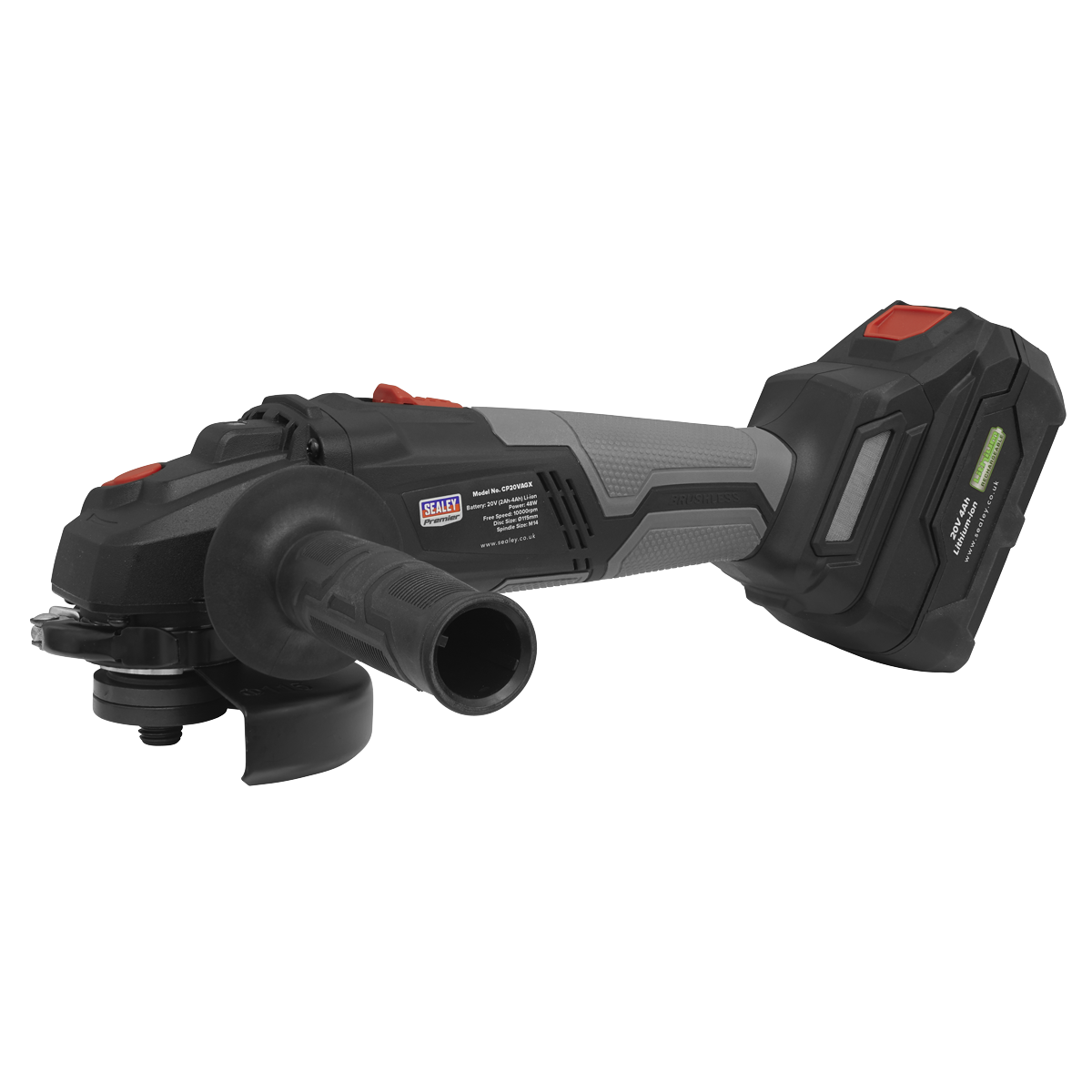 Sealey 115mm cordless angle grinder CP20VAGX