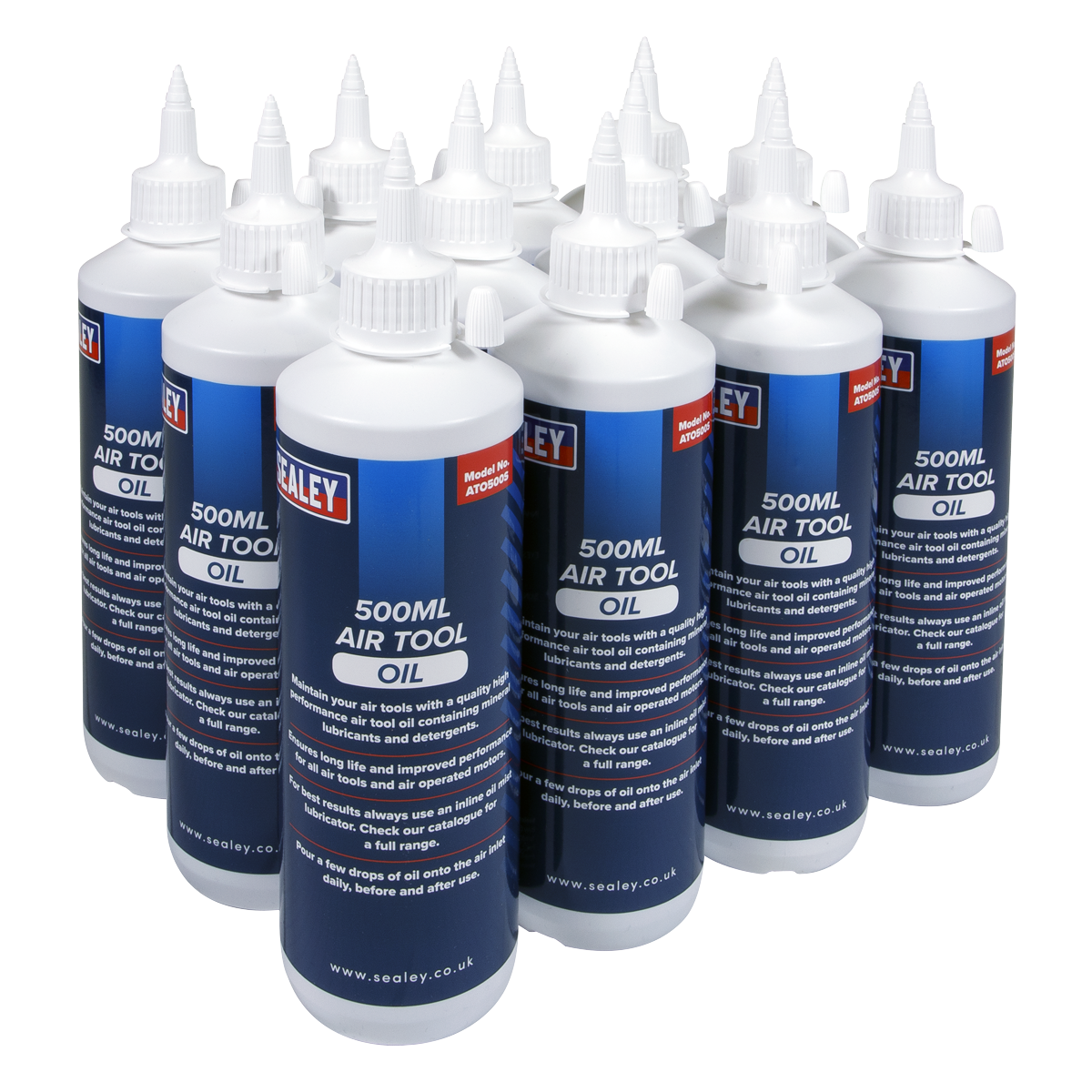 Sealey 500ml Air Tool Oil - Pack of 12 ATO/500