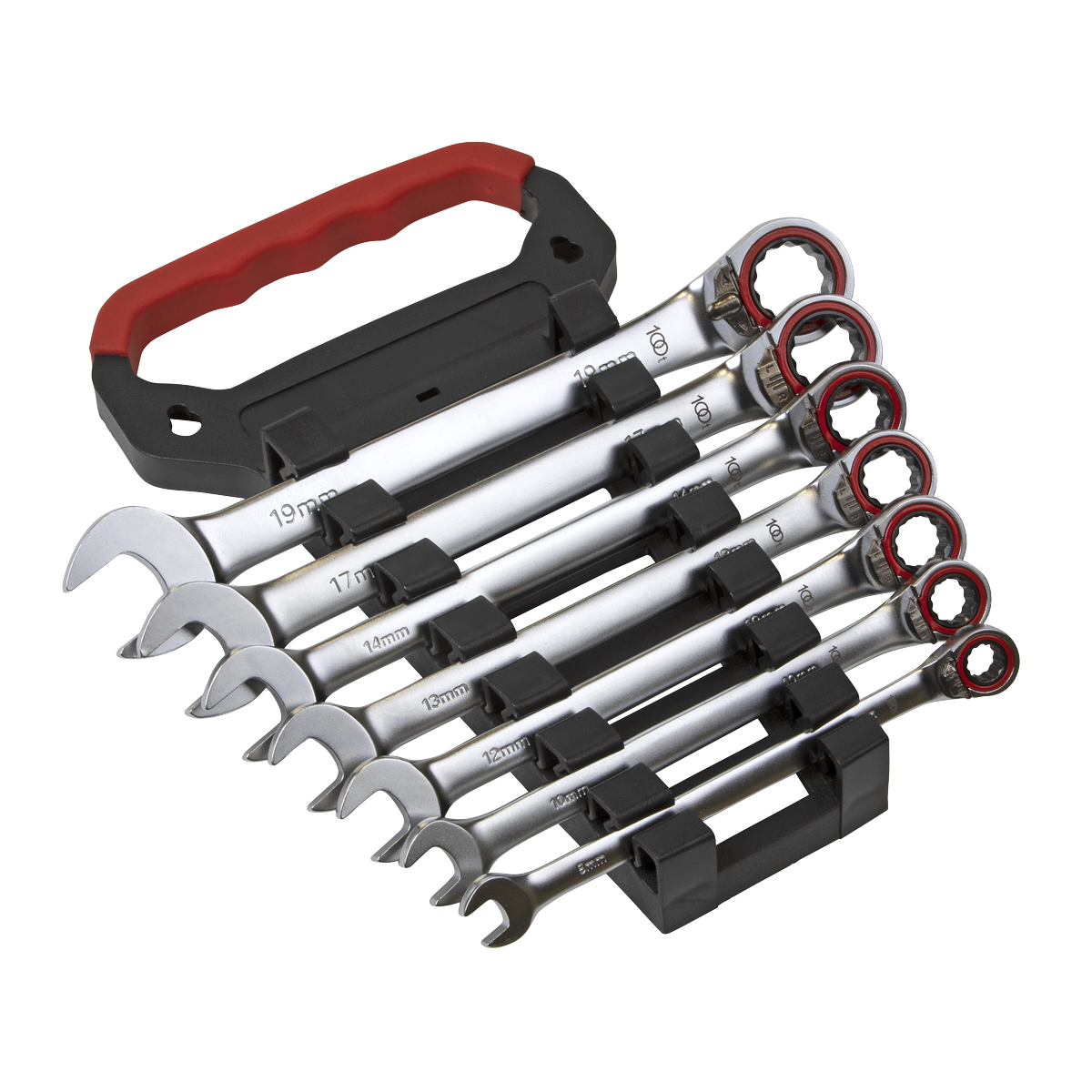 Sealey 7pc Reversible Combination Ratchet Spanner Set - Platinum Series AK63945