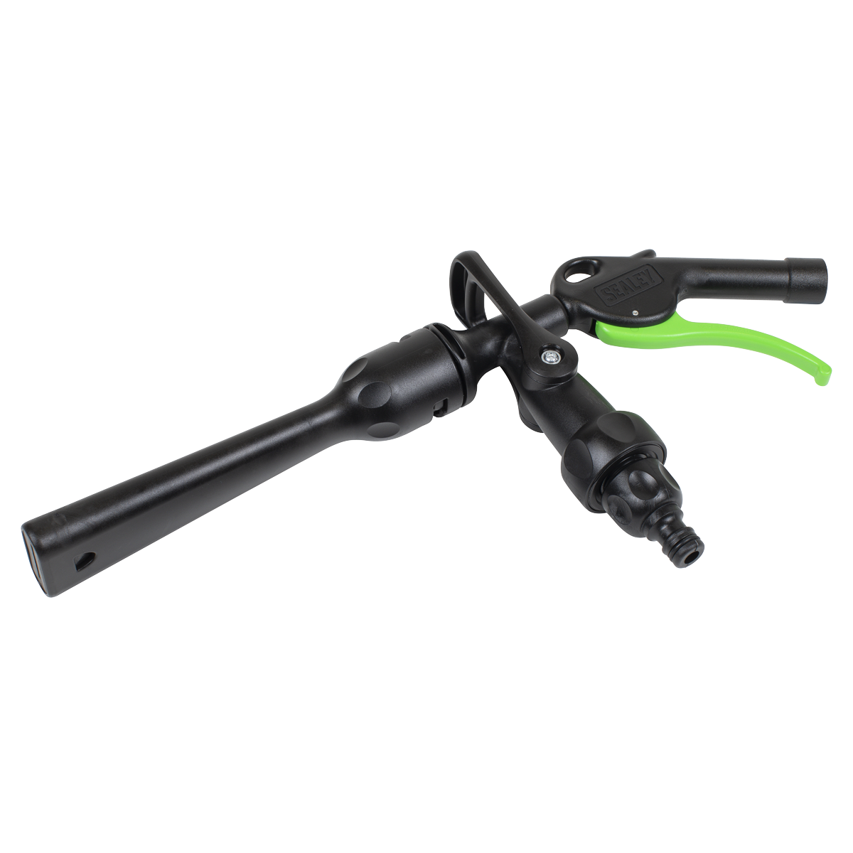 WIDE NOZZLE ADAPTOR USES AIR AND WATER – To form a powerful jet washer, which cleans or dries (air only).