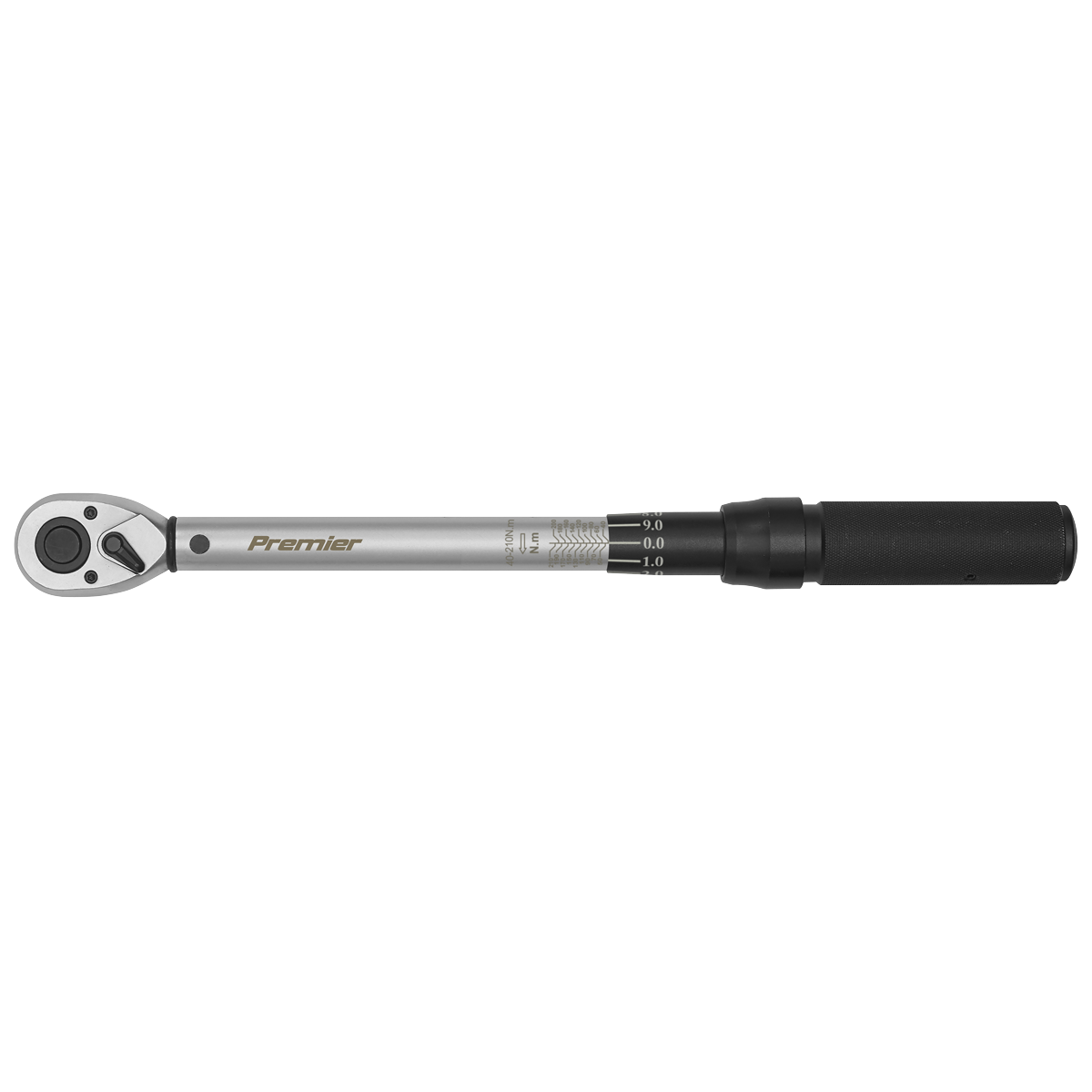 Flip reverse Chrome Vanadium steel ratchet head with smooth action mechanism.