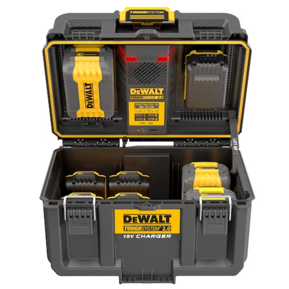 DeWalt dual battery charger and battery storage