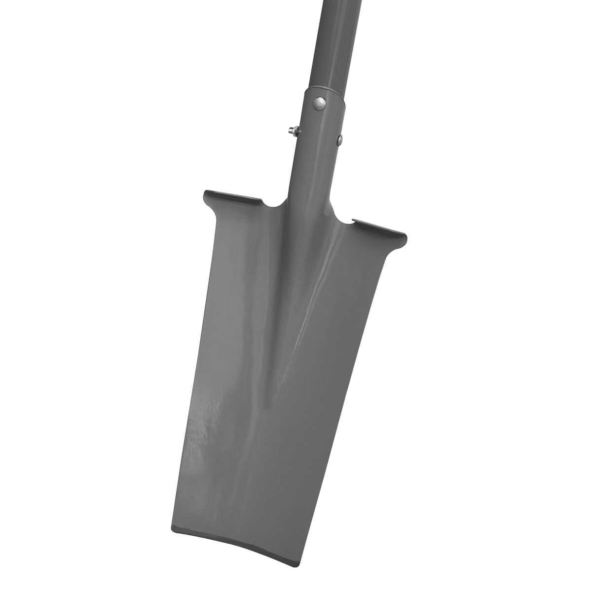 Professional carbon steel fencing spade designed for digging post holes.