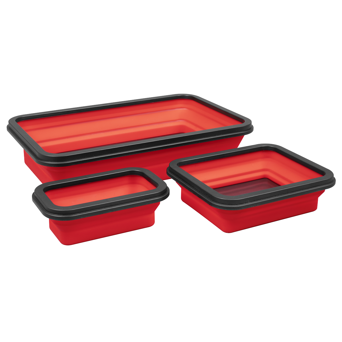 Sealey Collapsible Magnetic Parts Tray - Set of 3 APCMTS