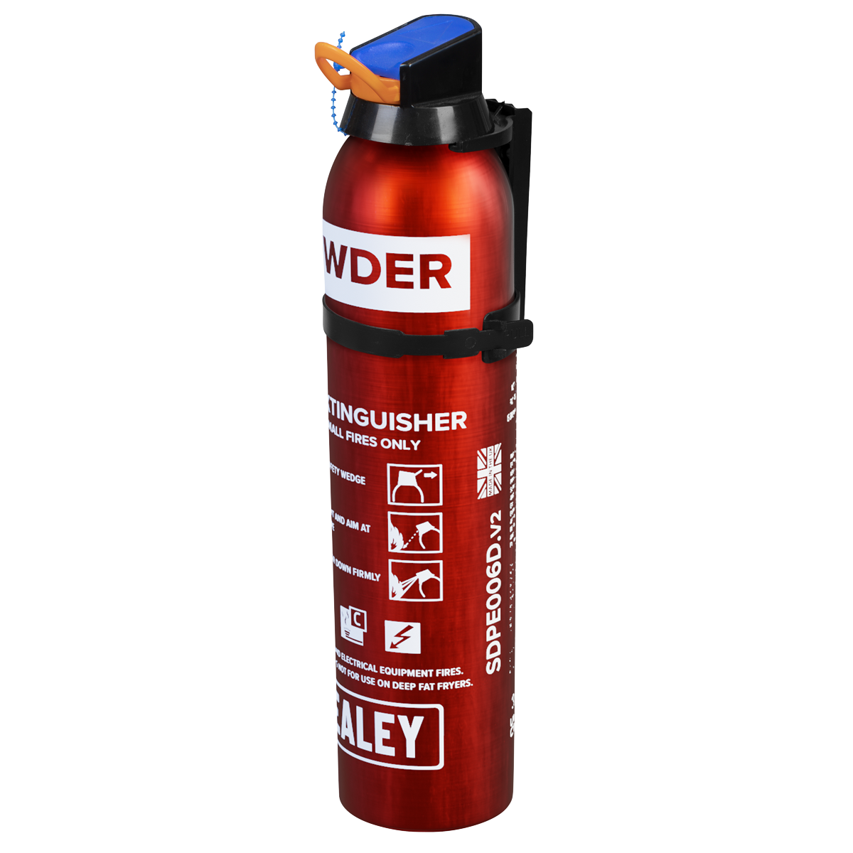 Sealey 0.6kg Dry Powder Fire Extinguisher - Disposable SDPE006D