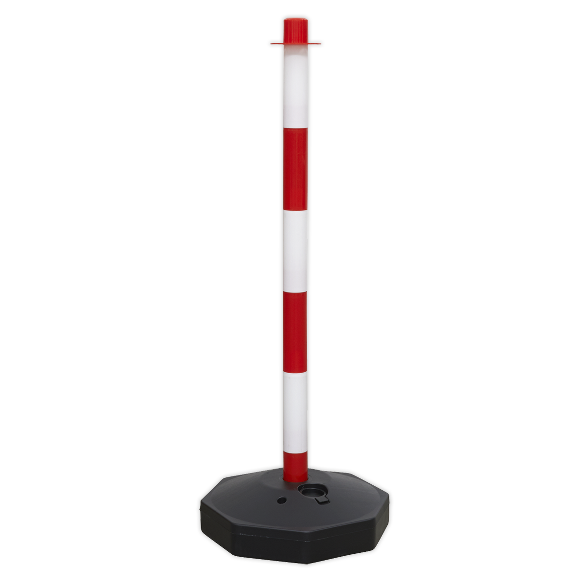 HIGHLY VISIBLE - Red/White post with base.