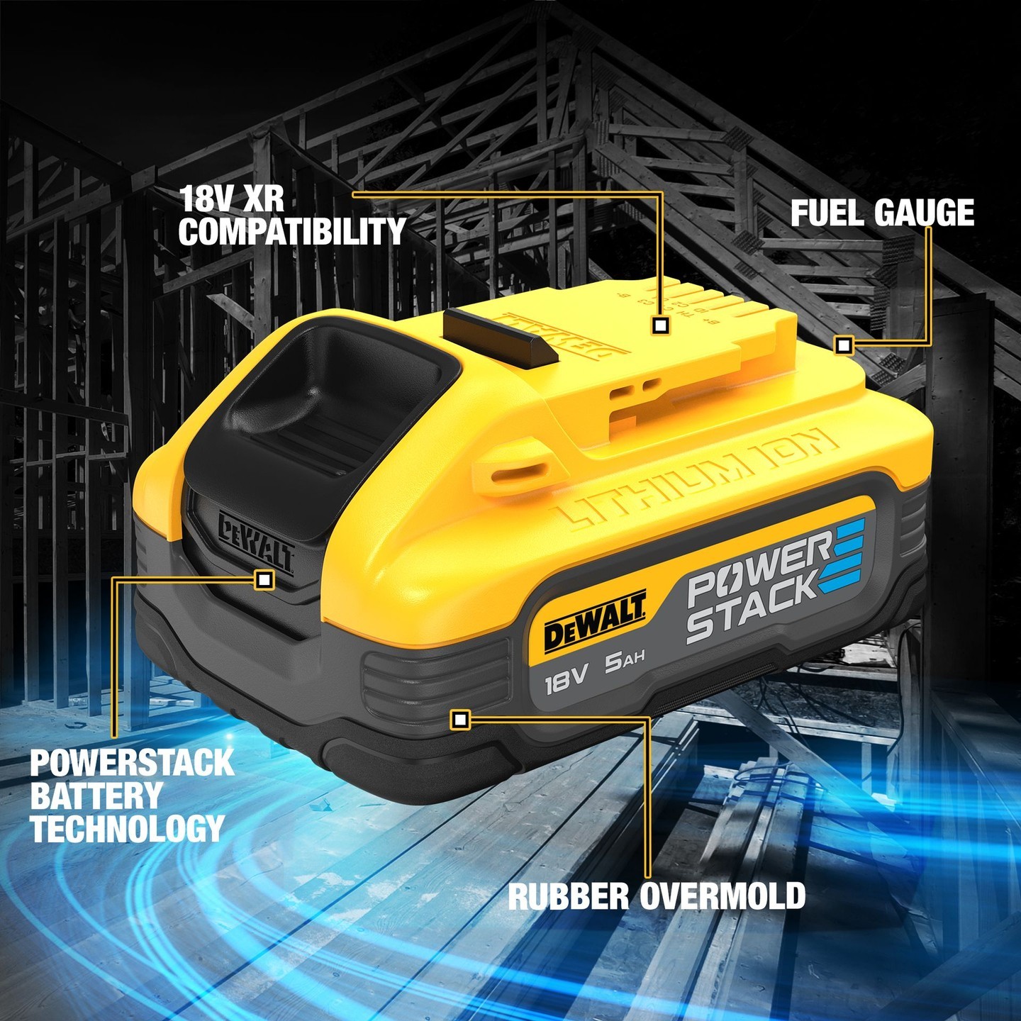 Professional DeWalt powerstack powered battery