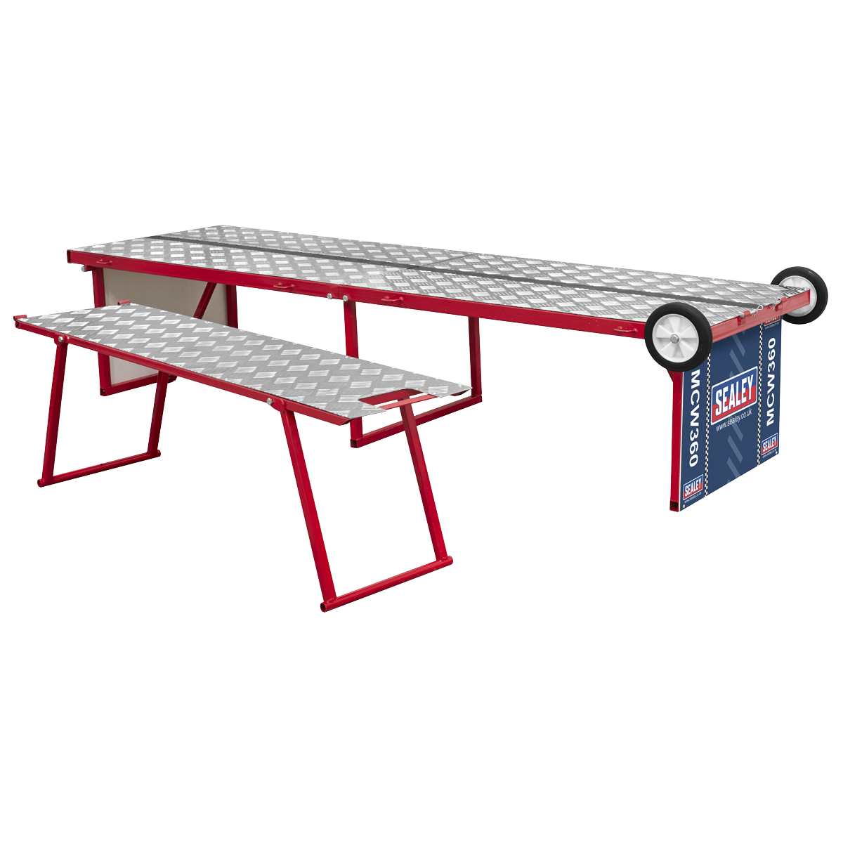 Suitable for professional workshops, mobile mechanics, enthusiasts, track days or as a display table in showrooms
