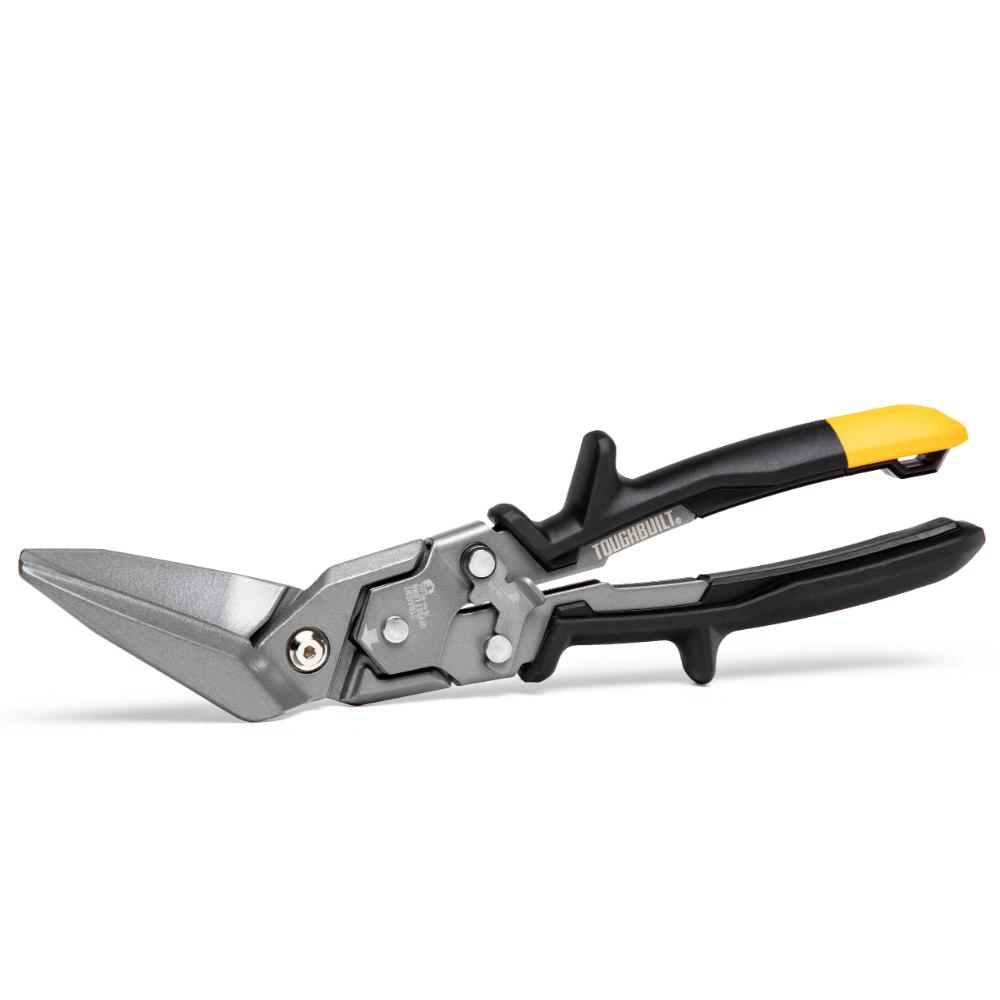 The ToughBuilt Straight Offset Long Cut Aviation Snips are designed to create continuous straight cuts and long left cuts