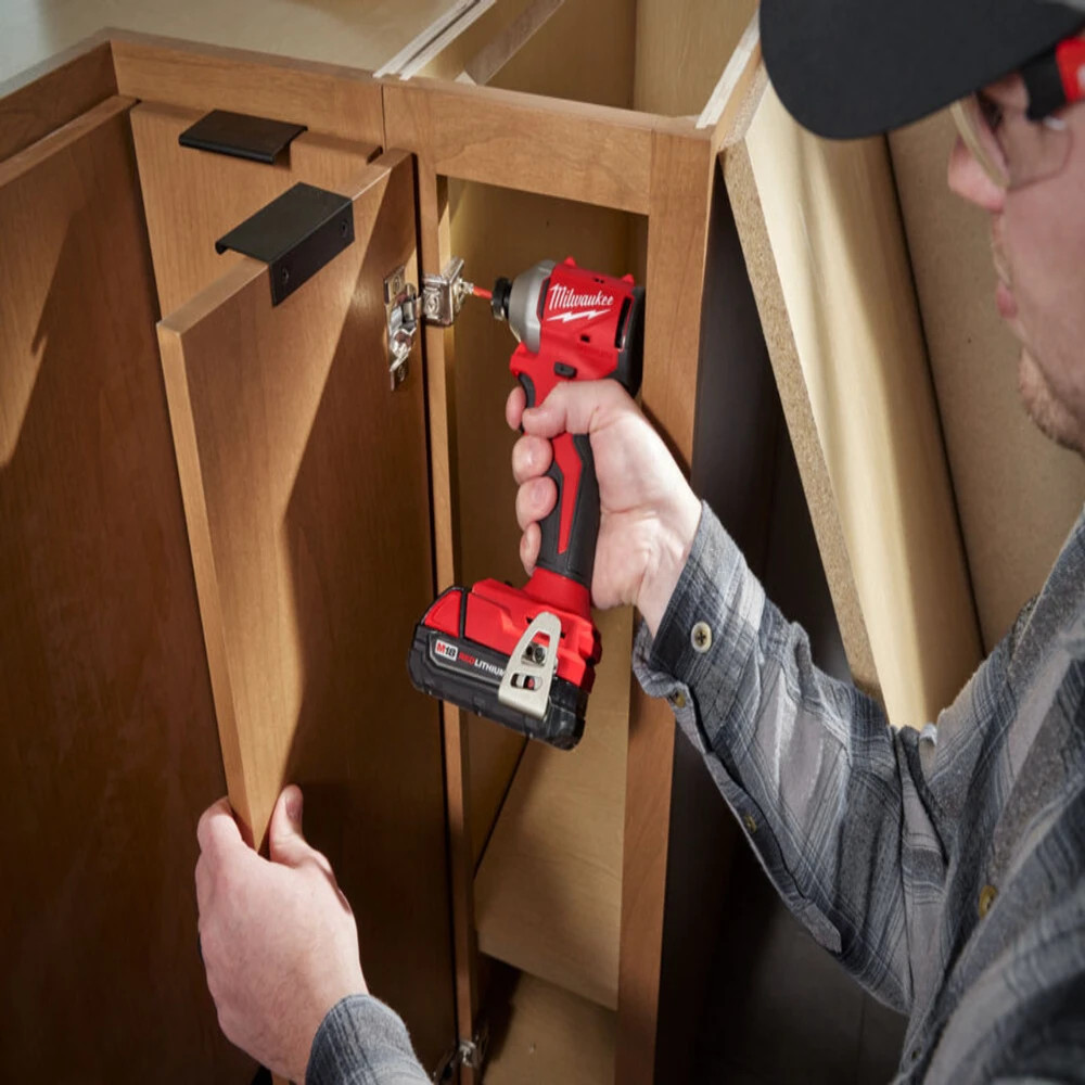 Brushless impact driver measures only 112 mm in length making it ideal for working within confined spaces