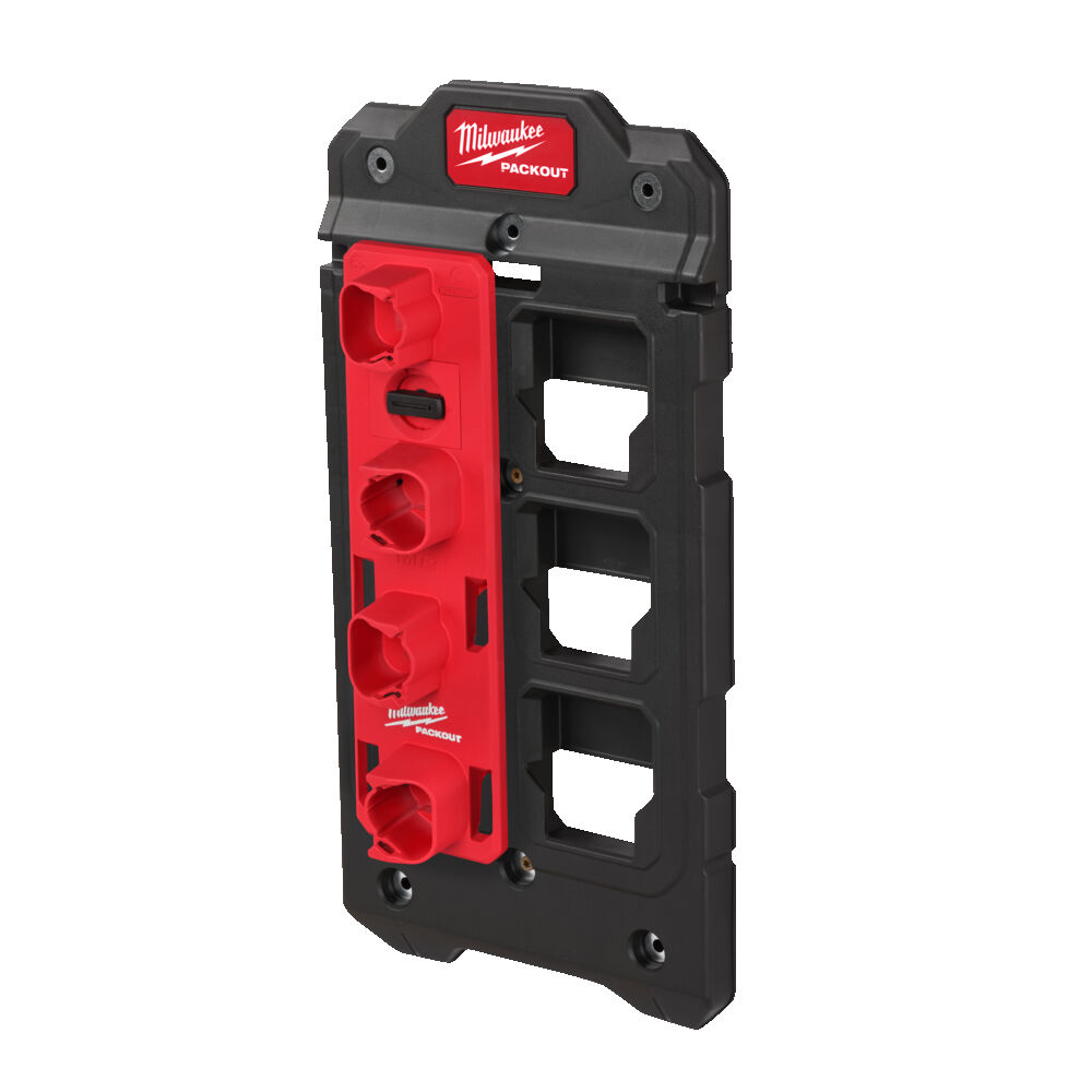 Milwaukee M12 battery holder easy to secure to mounting plate