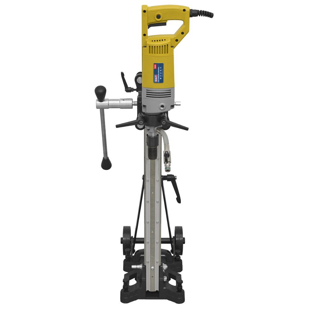 Offering versatility, the Sealey Diamond Core Drill can be used independently or paired with the optional Diamond Core Drill Stand (Part Number: DCDST).