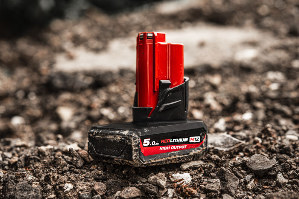 The new M12™ 5.0 Ah HIGH OUTPUT™ battery pack provides up to 25% more the power