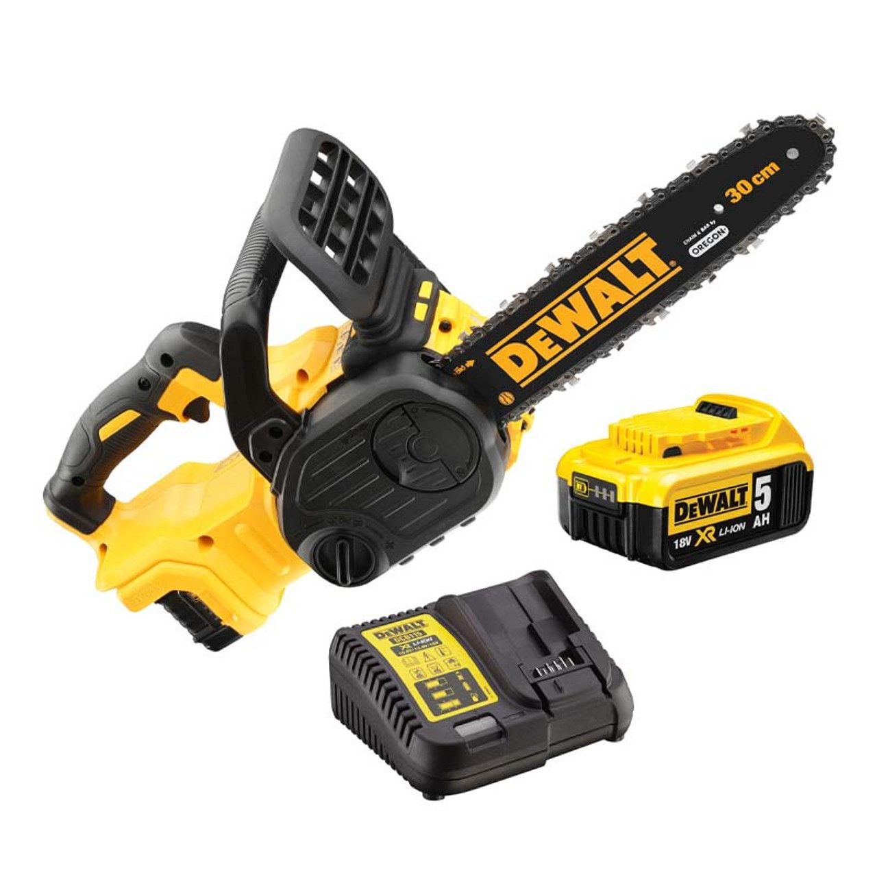 DeWalt DCM565P1-GB 18v XR Brushless Cordless 30 Chainsaw Kit with 5.0Ah Battery