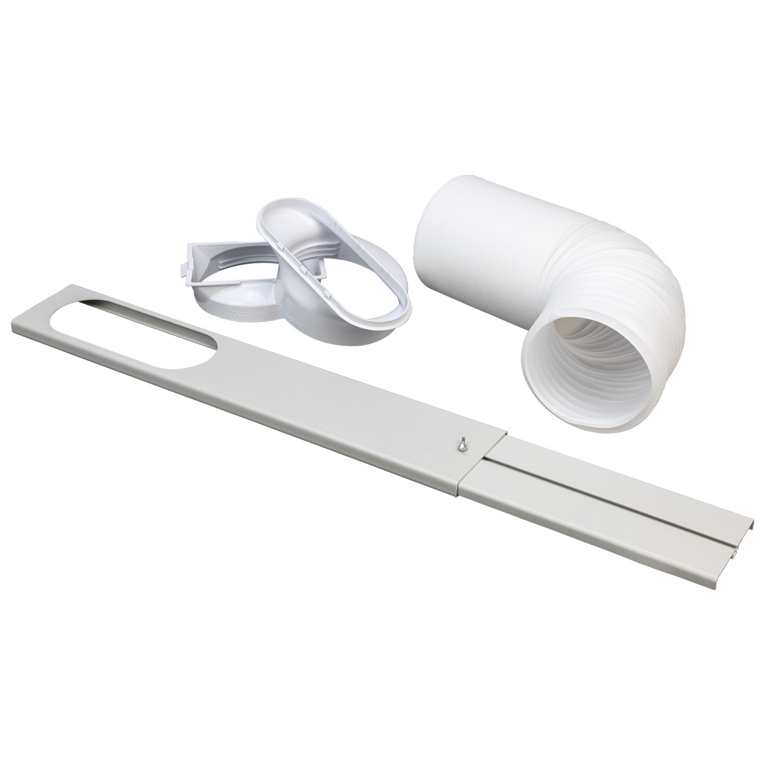 An attachable 1.5mtr expanding air duct and window adaptor allows hot air to be discharged outside.