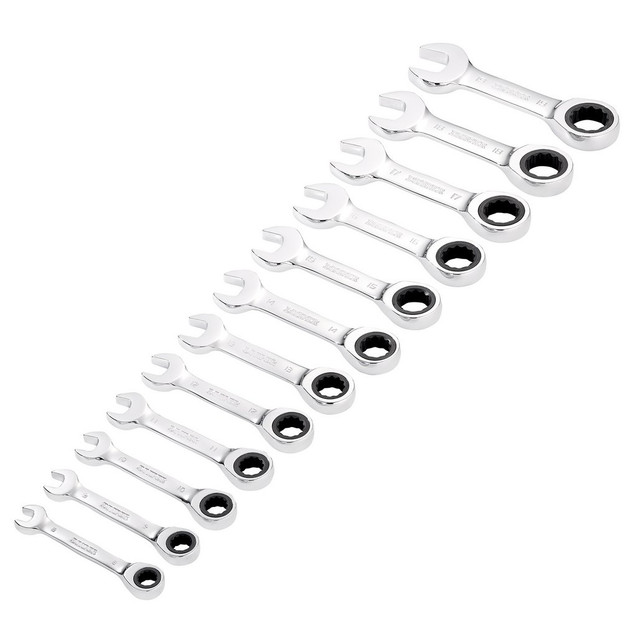 Draper HI-TORQ Metric Stubby Ratchet Spanner Set (12 Piece) 27931