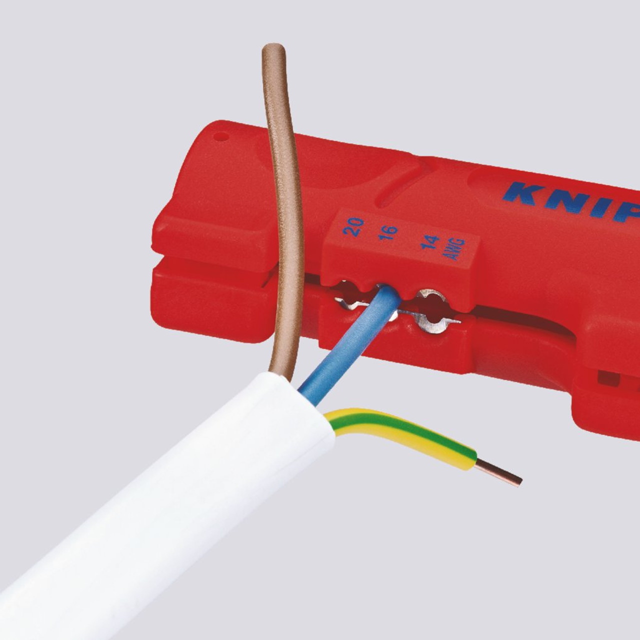 Stripping device for cross-sections 0.8 / 1.5 / 2.5 mm² (AWG 20 / 16 / 14)