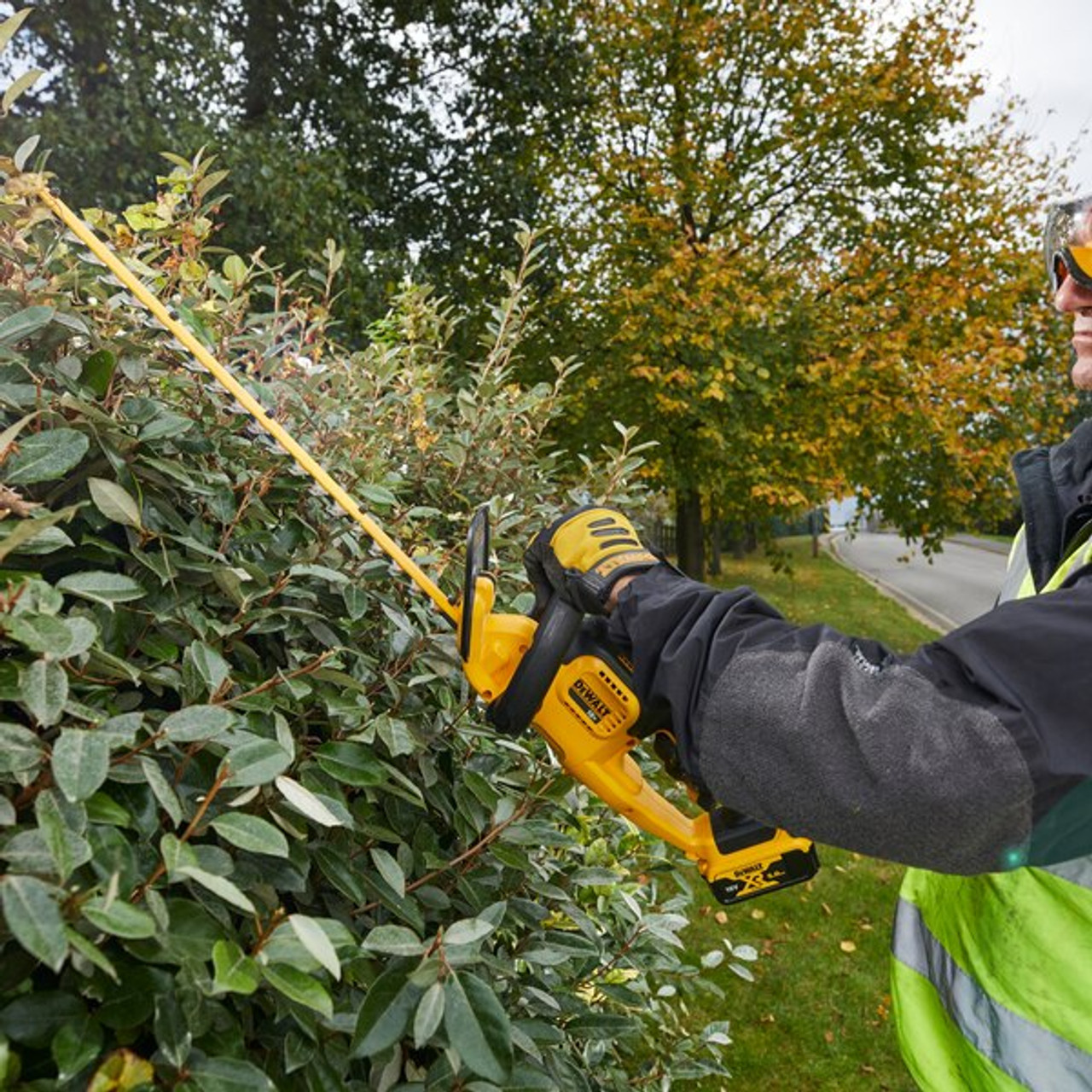 DeWalt hedge trimmer with variable trigger and speed lock