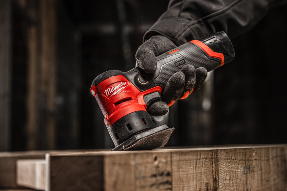 Milwaukee M12 sander with LED light