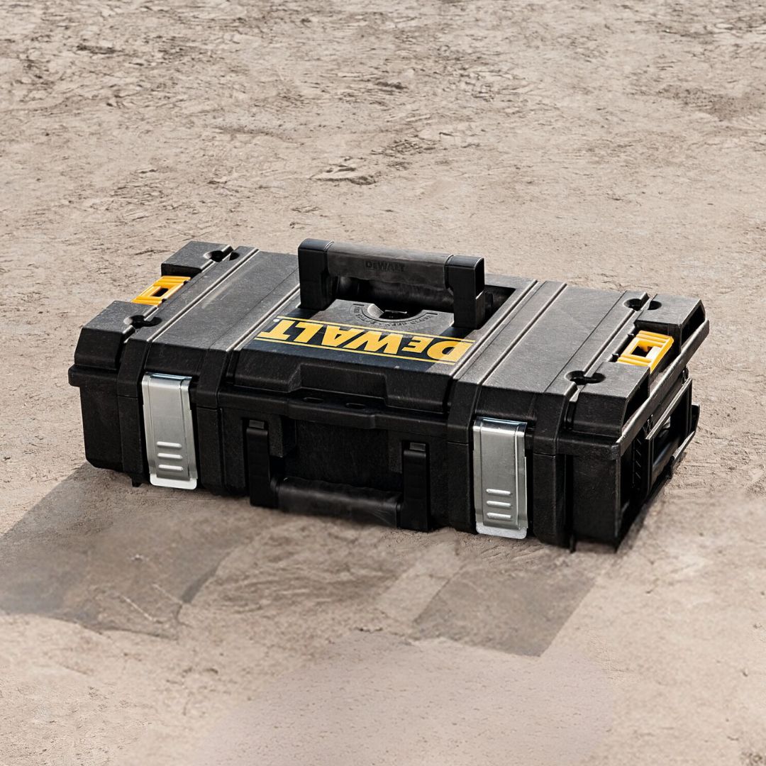 Professional Grade Storage: Trust the DeWalt DS150 ToughSystem for professional-grade storage solutions that meet the demands of any job site.