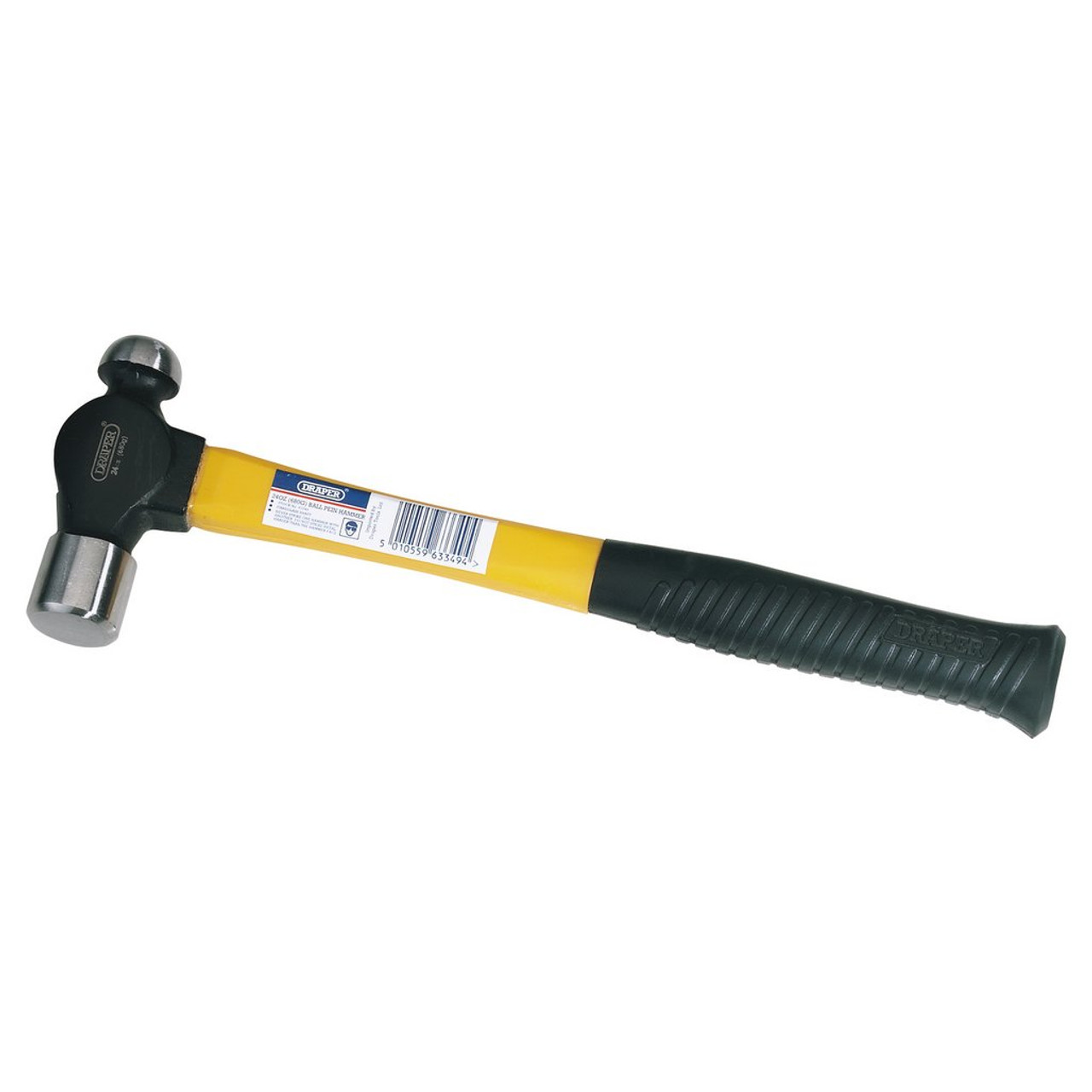 Draper Expert 63349 Ball Pein Hammer with Fibreglass Shaft, 680g/24oz