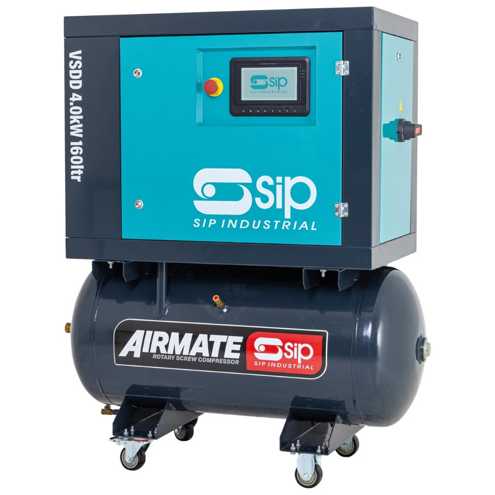 SIP VSDD 4kW 10bar 160ltr 230v Rotary Screw Compressor 08252