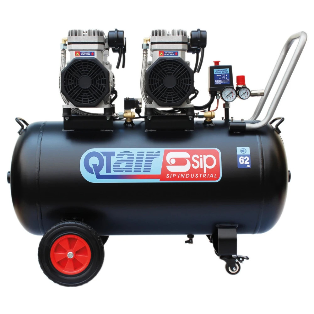Slow-running 4-pole 3hp (2.2kW) motor for longer life performance
Oil-free for low maintenance use and cleaner air to tools and equipment