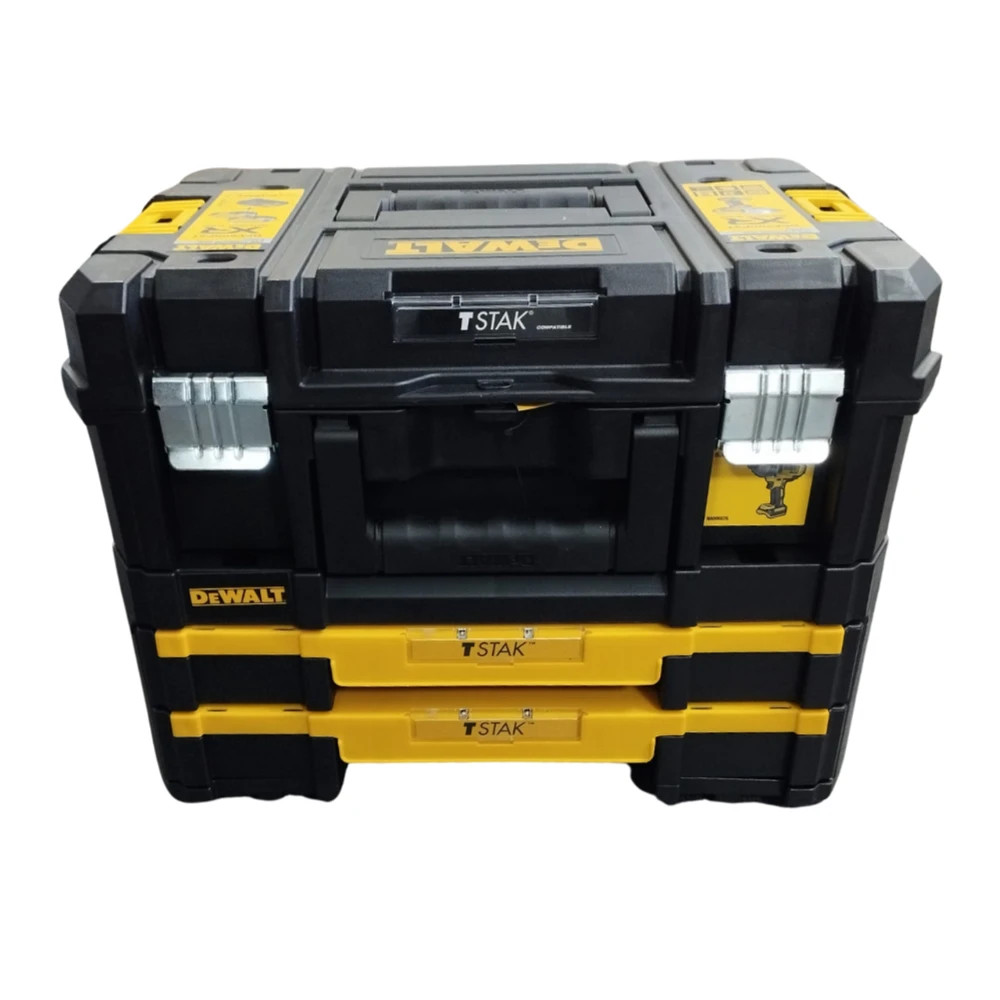 DeWalt 18v XR DCF900 Impact Wrench Kit with FACOM Sockets & TSTAK Cases DCF900P2TUK
