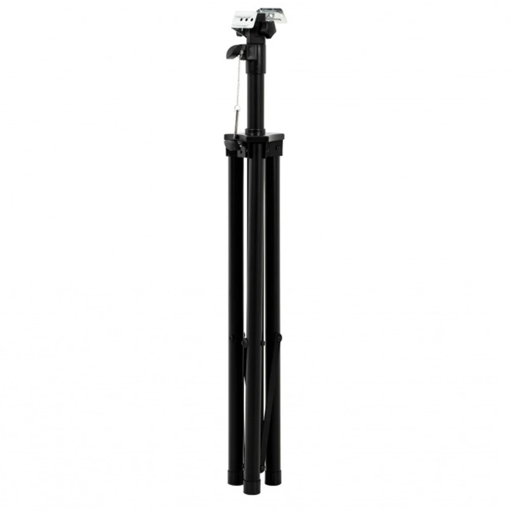 Tripod design with wide base provides stability and added safety
