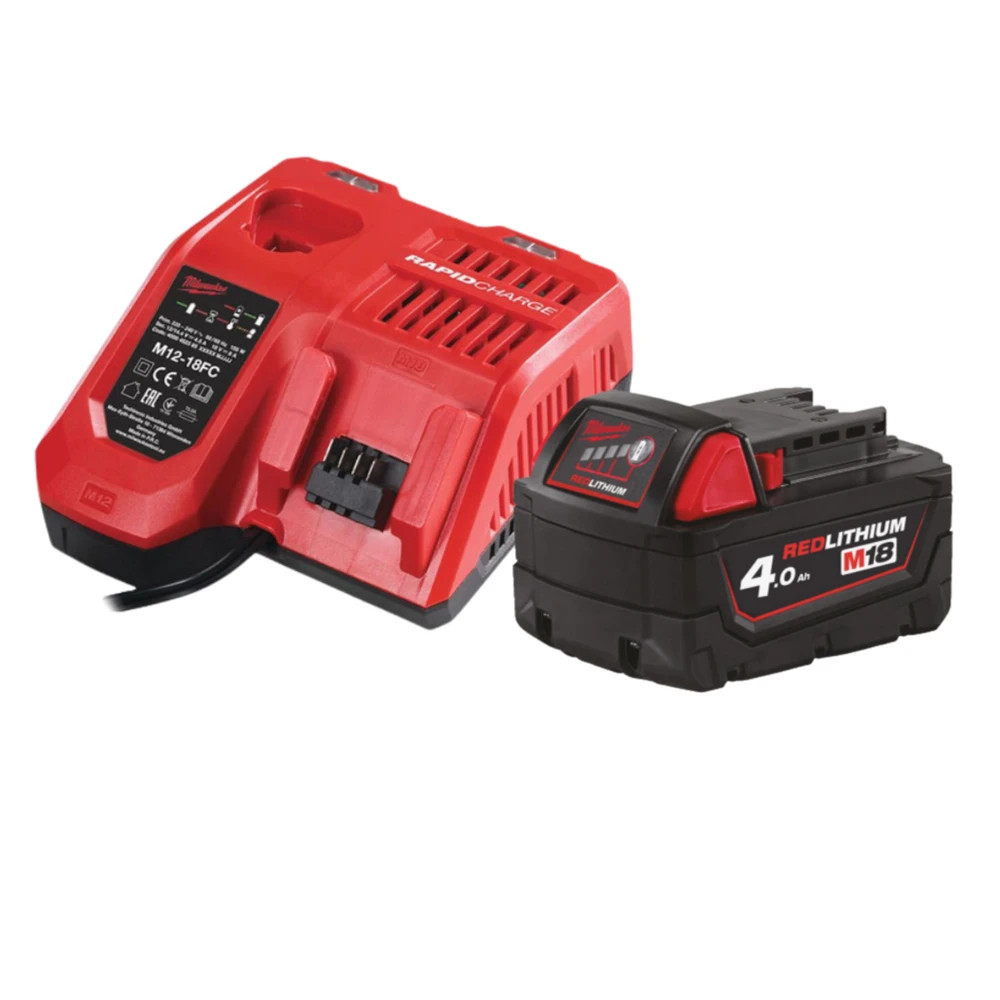 Milwaukee M18 4.0Ah Battery & Fast Charger Kit M18NRG-401