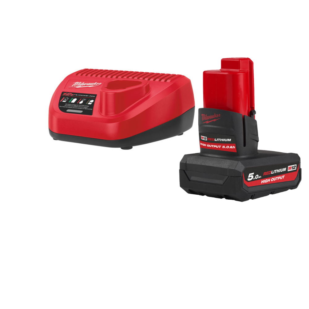 Milwaukee M12 5.0Ah High Output Battery & M12 Charger Kit M12HNRG-501