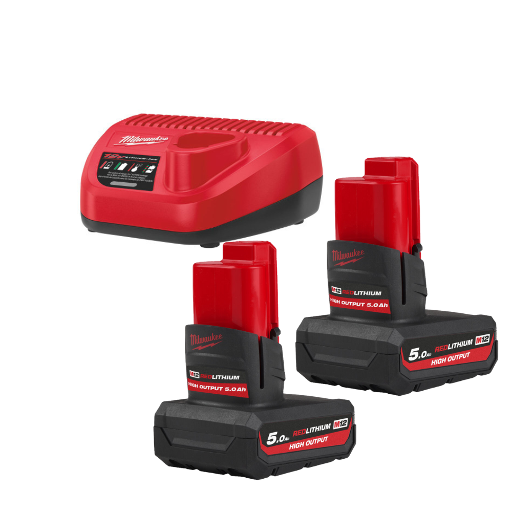 Milwaukee M12 5.0Ah High Output Battery & Charger Kit M12HNRG-502