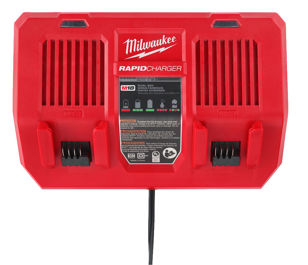 Milwaukee Simultaneous dual battery charger