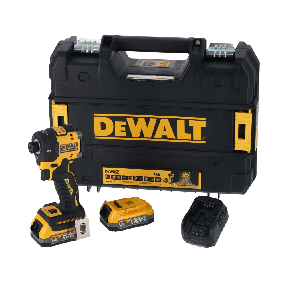 DeWalt DCF870 18v Hydraulic Brushless Impact Driver Powerstack Kit with 2x 1.7Ah batteries
