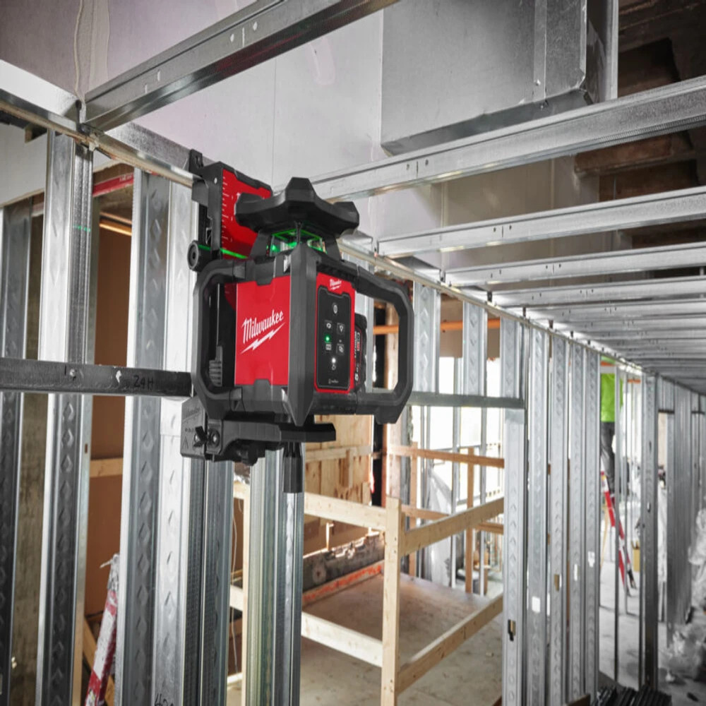 Milwaukee cordless laser lever with ±5° self levelling range for fast and accurate setup