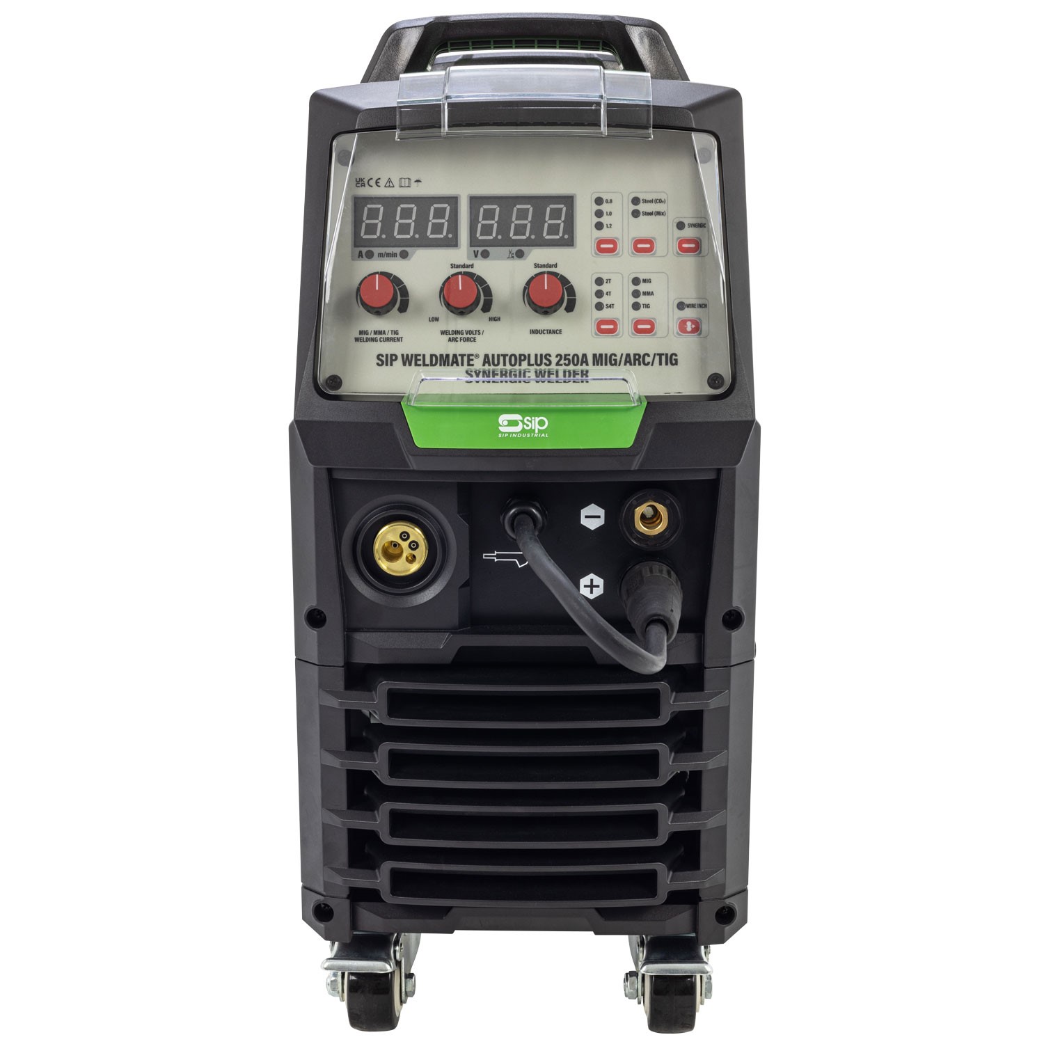 Multi-process MIG/ARC/TIG welder for greater welding flexibility at high duty cycles