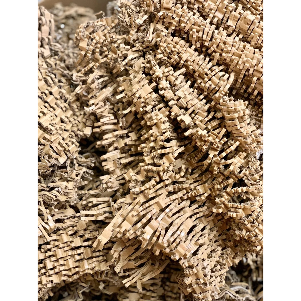 Bale of shredded cardboard